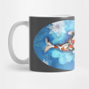 Koi carp with lotus flowers Mug